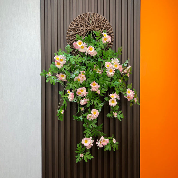 Plante Artificielle Murale, Guirlande de Marguerites Simulées, 80 cm, Décoration Intérieure Élégante, Style Provençal