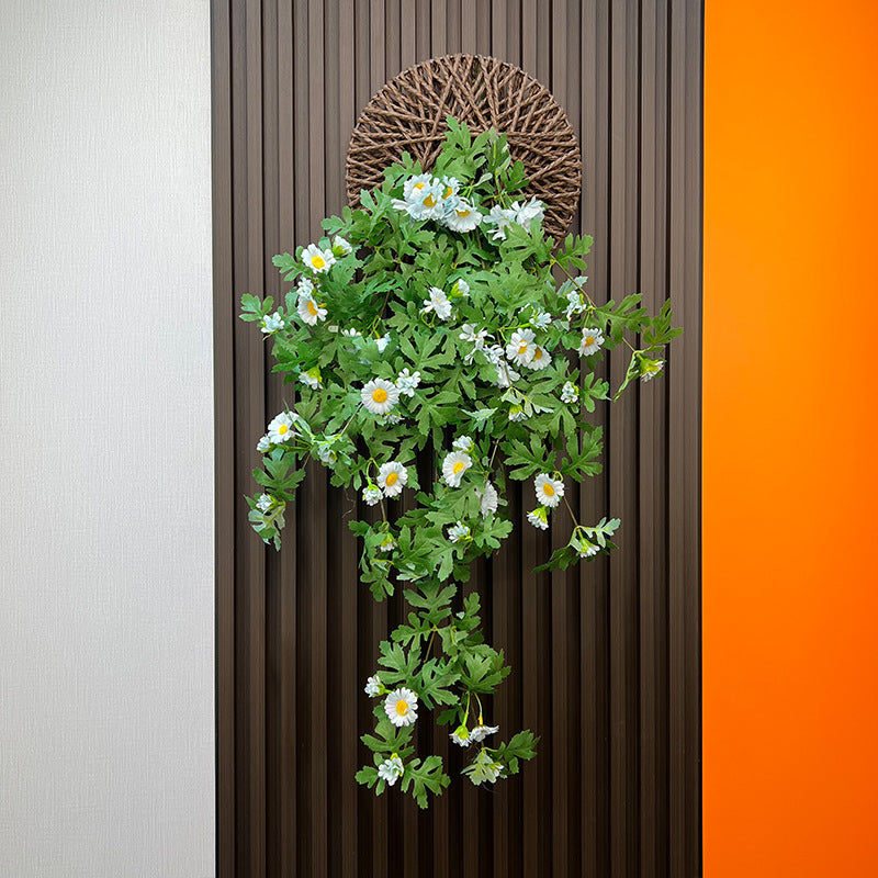 Plante Artificielle Murale, Guirlande de Marguerites Simulées, 80 cm, Décoration Intérieure Élégante, Style Provençal