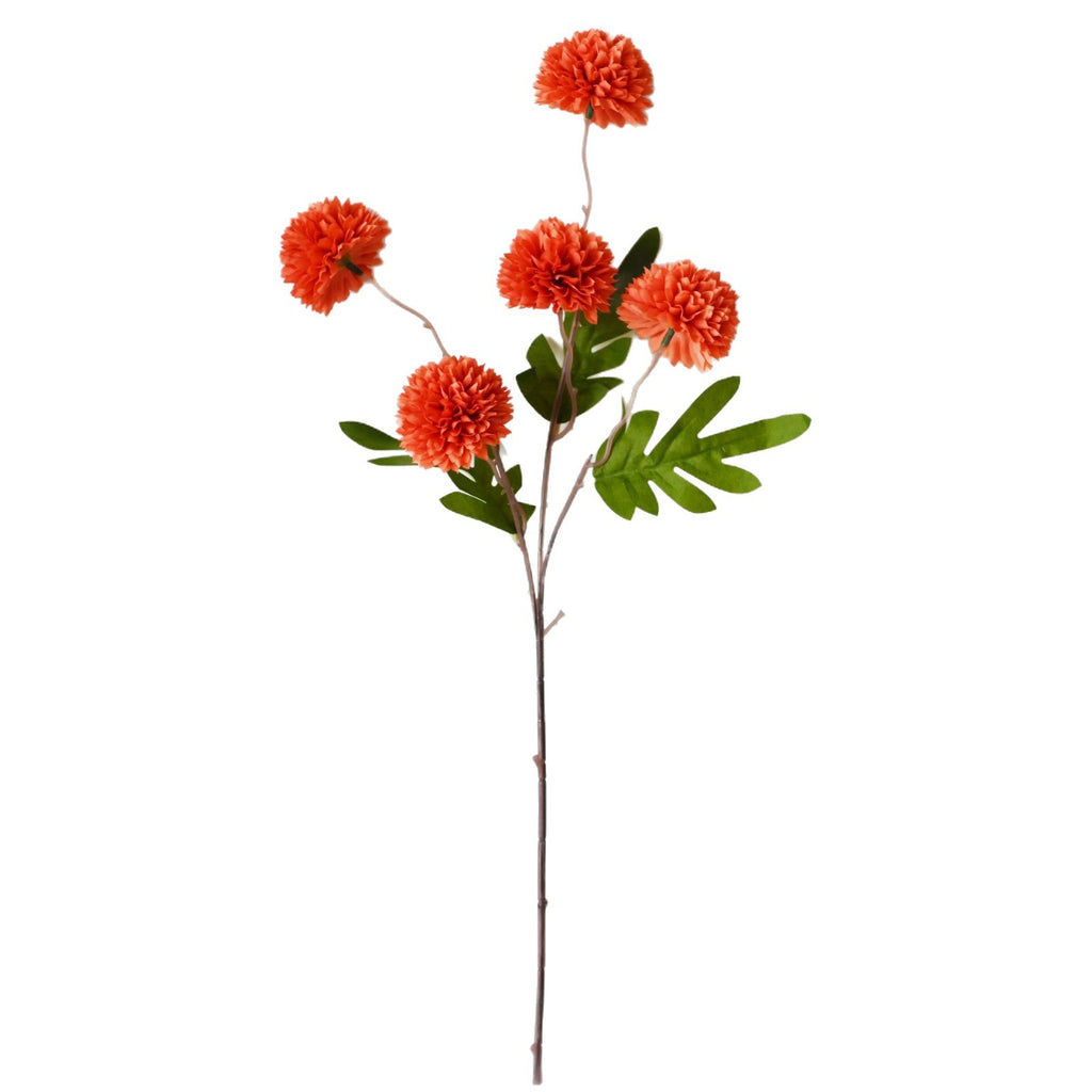 Bouquet de Chrysanthèmes en Soie, 52 cm, Décoration Élégante pour Mariage et Intérieur, Style Rétro Français