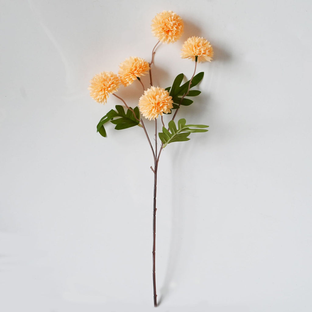 Bouquet de Chrysanthèmes en Soie, 52 cm, Décoration Élégante pour Mariage et Intérieur, Style Rétro Français
