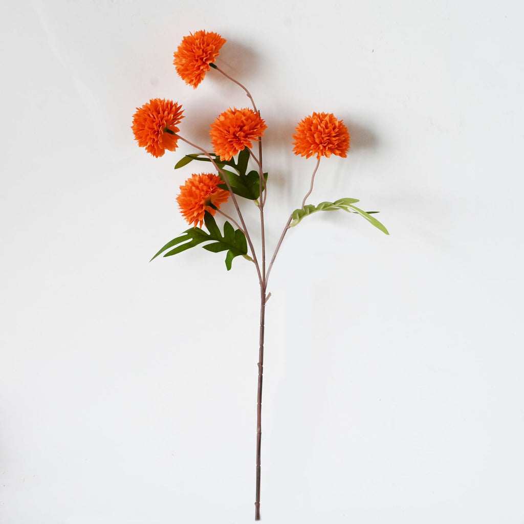 Bouquet de Chrysanthèmes en Soie, 52 cm, Décoration Élégante pour Mariage et Intérieur, Style Rétro Français