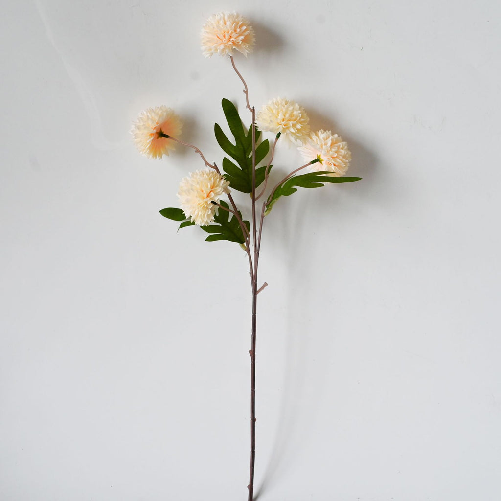Bouquet de Chrysanthèmes en Soie, 52 cm, Décoration Élégante pour Mariage et Intérieur, Style Rétro Français