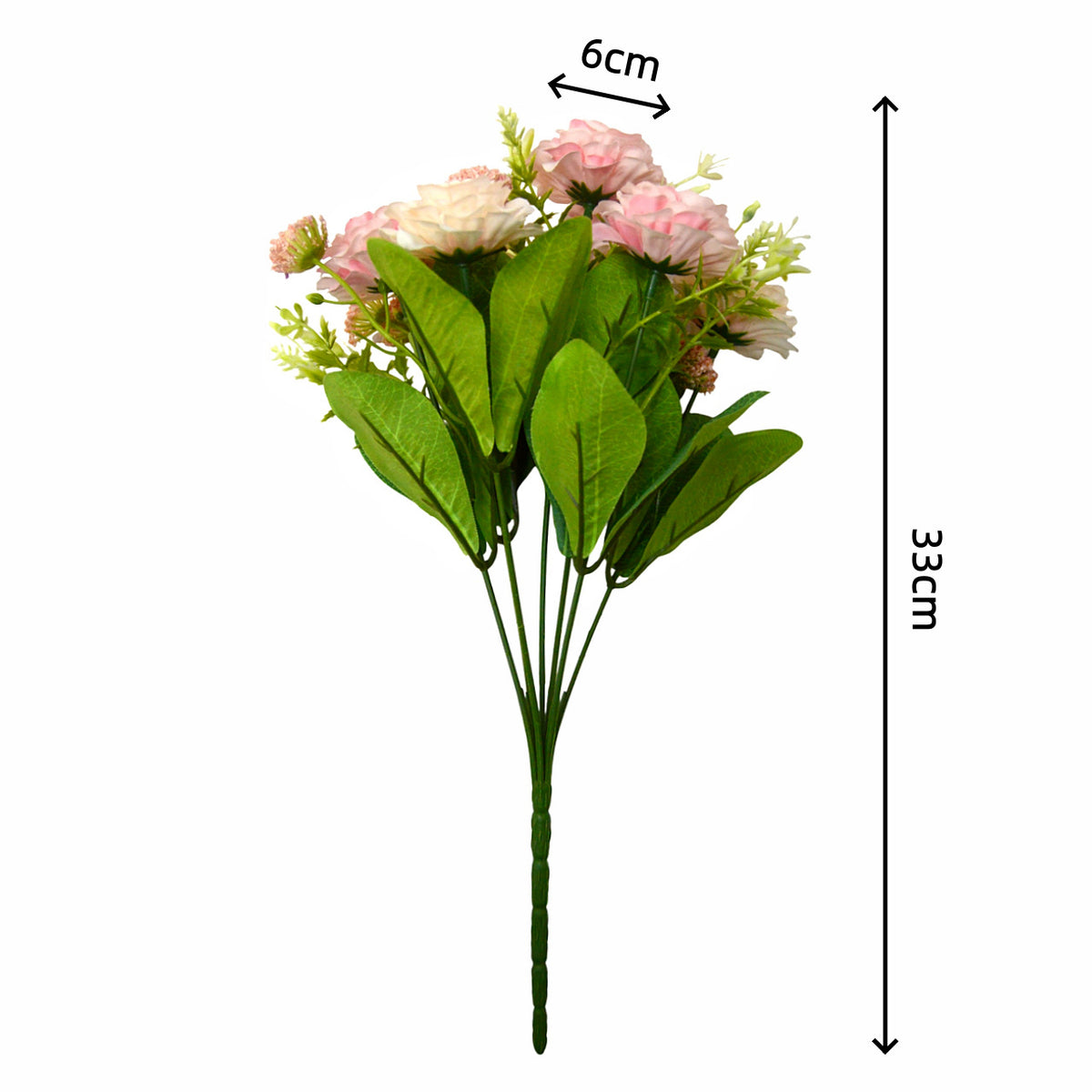 Bouquet artificiel de pivoines 33cm – 7 fleurs réalistes pour mariage, décoration intérieure, ambiance champêtre provençale