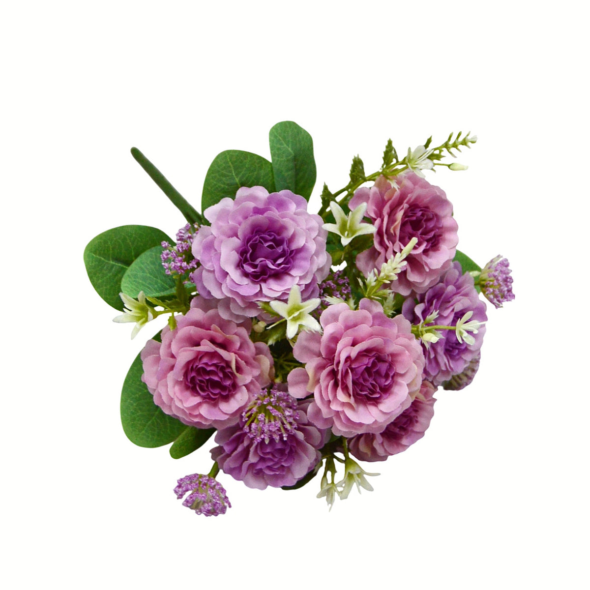 Bouquet artificiel de pivoines 33cm – 7 fleurs réalistes pour mariage, décoration intérieure, ambiance champêtre provençale