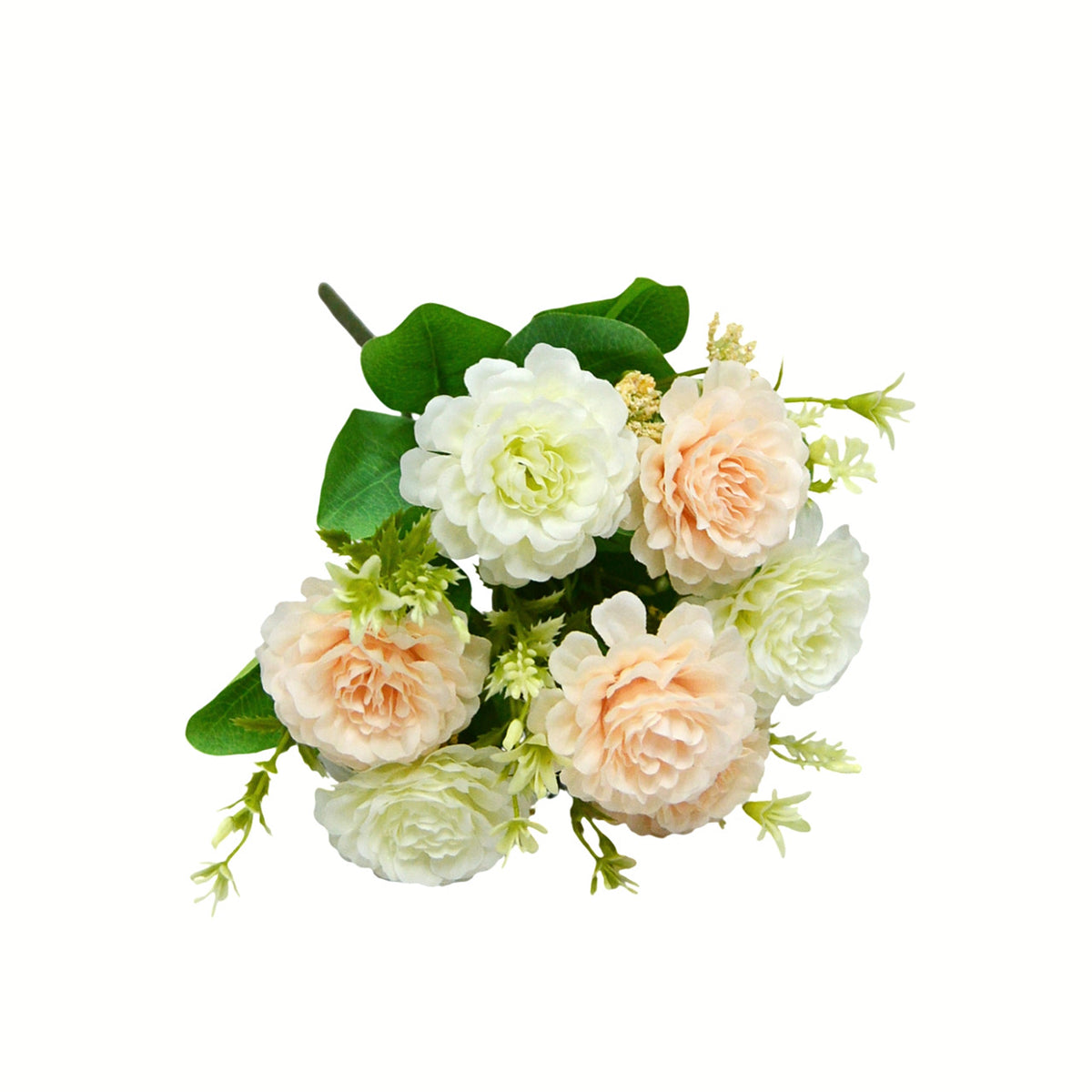 Bouquet artificiel de pivoines 33cm – 7 fleurs réalistes pour mariage, décoration intérieure, ambiance champêtre provençale