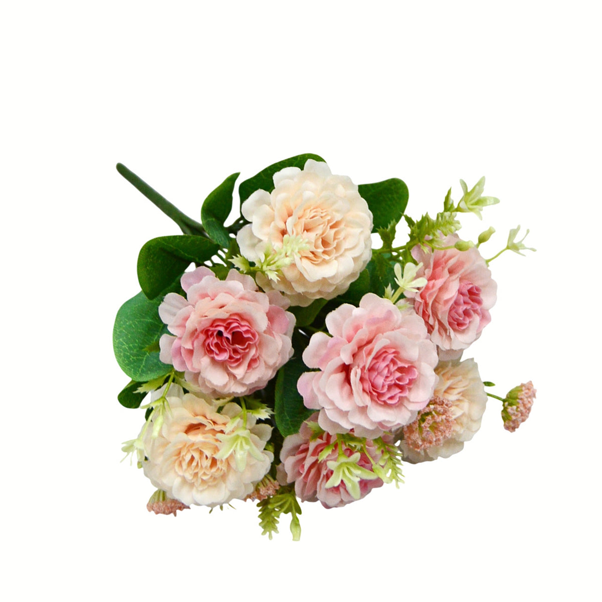 Bouquet artificiel de pivoines 33cm – 7 fleurs réalistes pour mariage, décoration intérieure, ambiance champêtre provençale