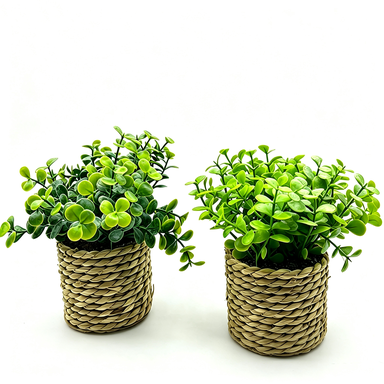Plante artificielle en pot, 15 cm, décoration maison, bureau, hôtel, style rétro français, vert foncé ou clair