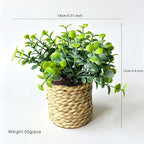 Plante artificielle en pot, 15 cm, décoration maison, bureau, hôtel, style rétro français, vert foncé ou clair
