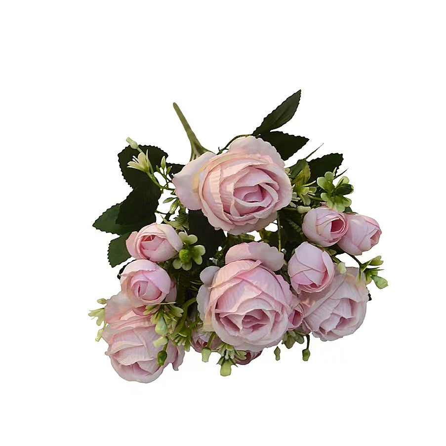 Bouquet de Roses Sweetheart, 34 cm, 7 têtes, idéal pour mariages, décoration événementielle, ambiance romantique