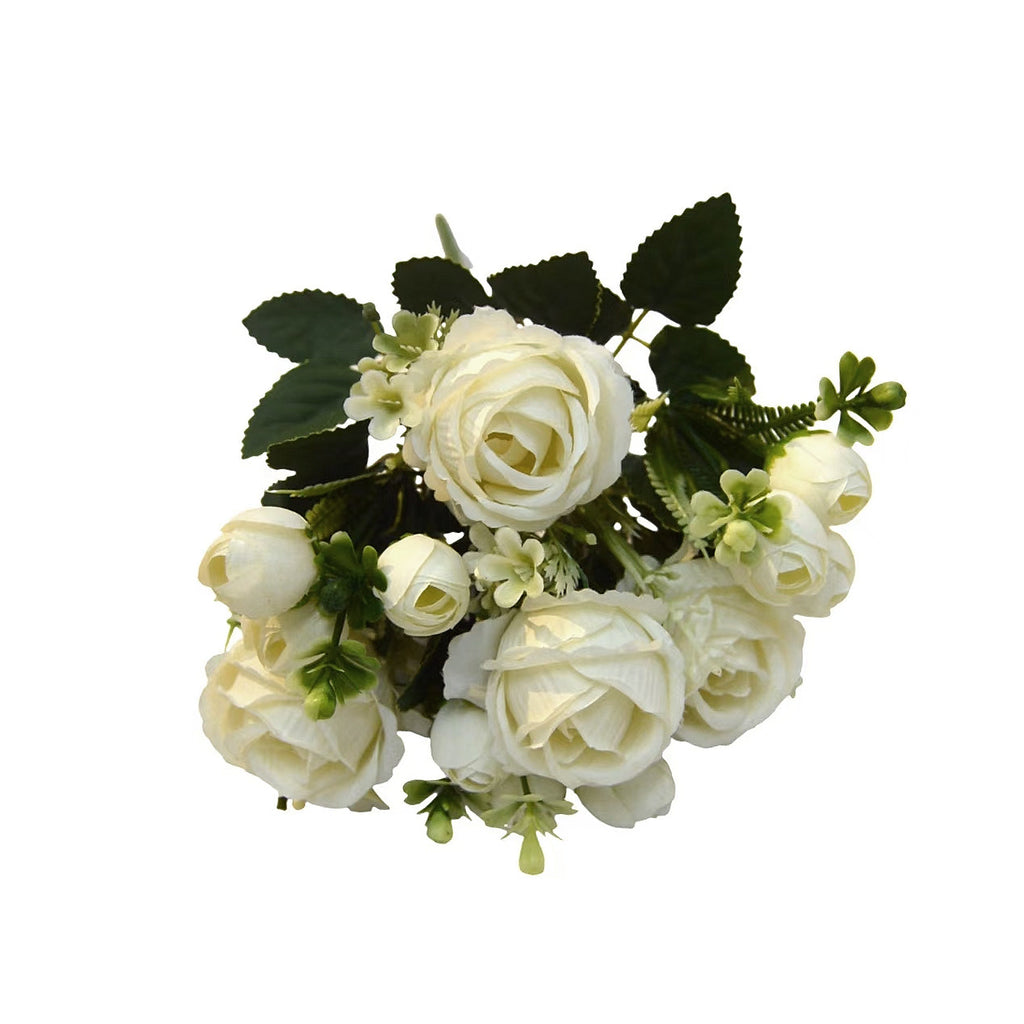 Bouquet de Roses Sweetheart, 34 cm, 7 têtes, idéal pour mariages, décoration événementielle, ambiance romantique