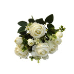 Bouquet de Roses Sweetheart, 34 cm, 7 têtes, idéal pour mariages, décoration événementielle, ambiance romantique