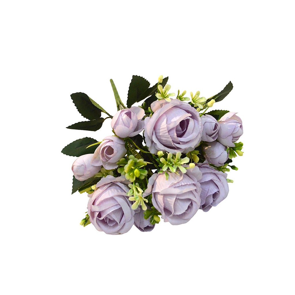 Bouquet de Roses Sweetheart, 34 cm, 7 têtes, idéal pour mariages, décoration événementielle, ambiance romantique