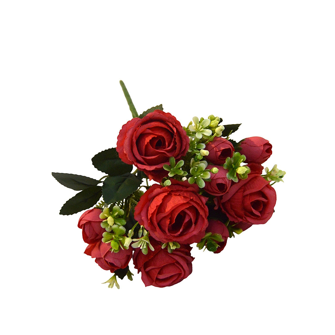 Bouquet de Roses Sweetheart, 34 cm, 7 têtes, idéal pour mariages, décoration événementielle, ambiance romantique