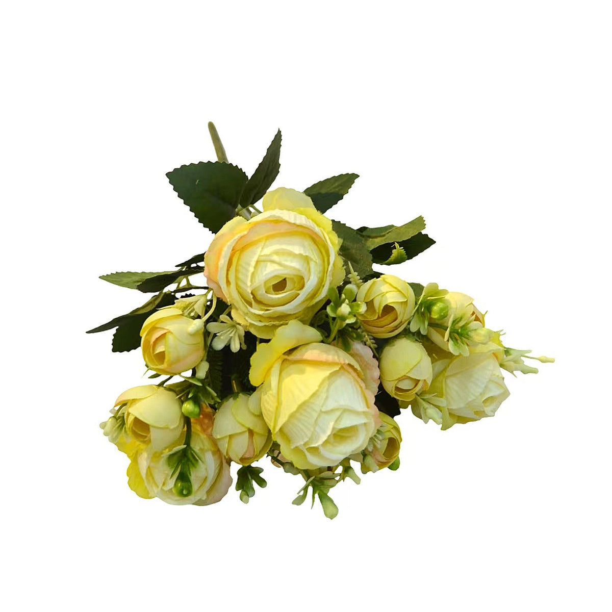 Bouquet de Roses Sweetheart, 34 cm, 7 têtes, idéal pour mariages, décoration événementielle, ambiance romantique