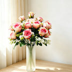 Roses artificielles buisson de roses Xishi, 32 cm, 6 fleurs, décoration intérieure élégante, mariage, hôtel, cadeau