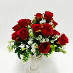 Roses artificielles buisson de roses Xishi, 32 cm, 6 fleurs, décoration intérieure élégante, mariage, hôtel, cadeau