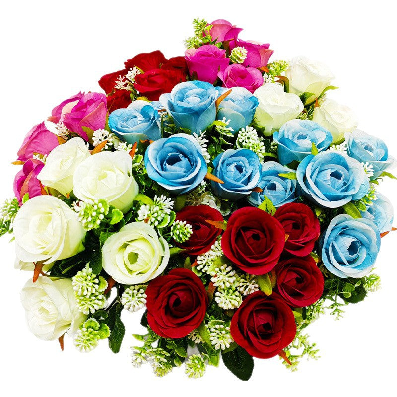 Roses artificielles buisson de roses Xishi, 32 cm, 6 fleurs, décoration intérieure élégante, mariage, hôtel, cadeau