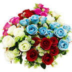 Roses artificielles buisson de roses Xishi, 32 cm, 6 fleurs, décoration intérieure élégante, mariage, hôtel, cadeau