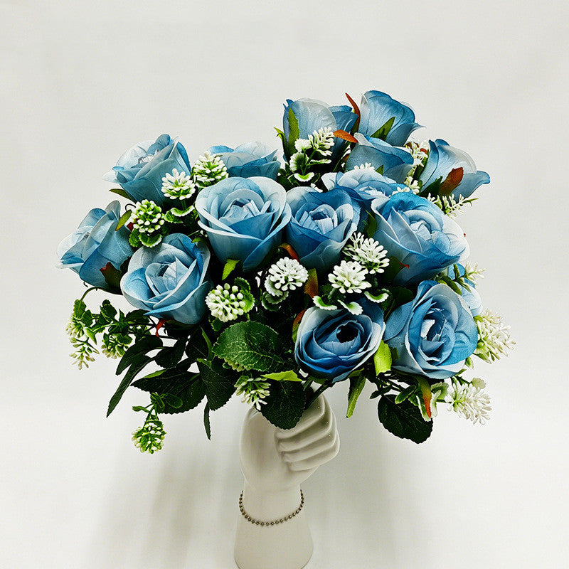 Roses artificielles buisson de roses Xishi, 32 cm, 6 fleurs, décoration intérieure élégante, mariage, hôtel, cadeau