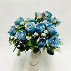 Roses artificielles buisson de roses Xishi, 32 cm, 6 fleurs, décoration intérieure élégante, mariage, hôtel, cadeau