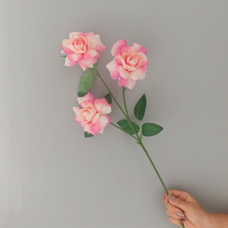 3 Roses à Pétales Déployés en Soie Artificielle, 60 cm, Décoration de Mariage et Intérieur