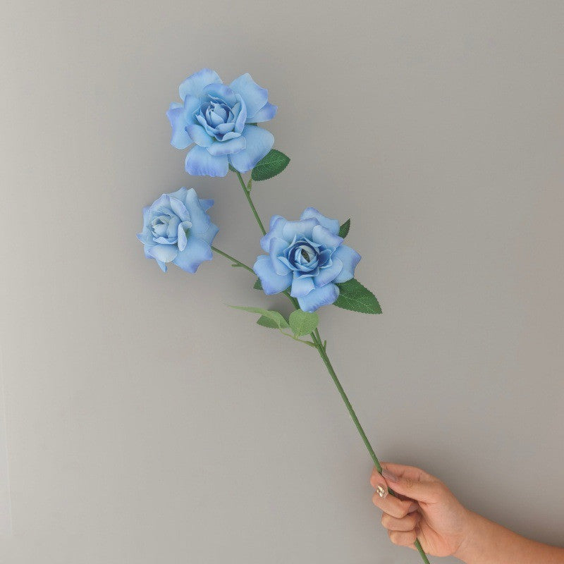 3 Roses à Pétales Déployés en Soie Artificielle, 60 cm, Décoration de Mariage et Intérieur