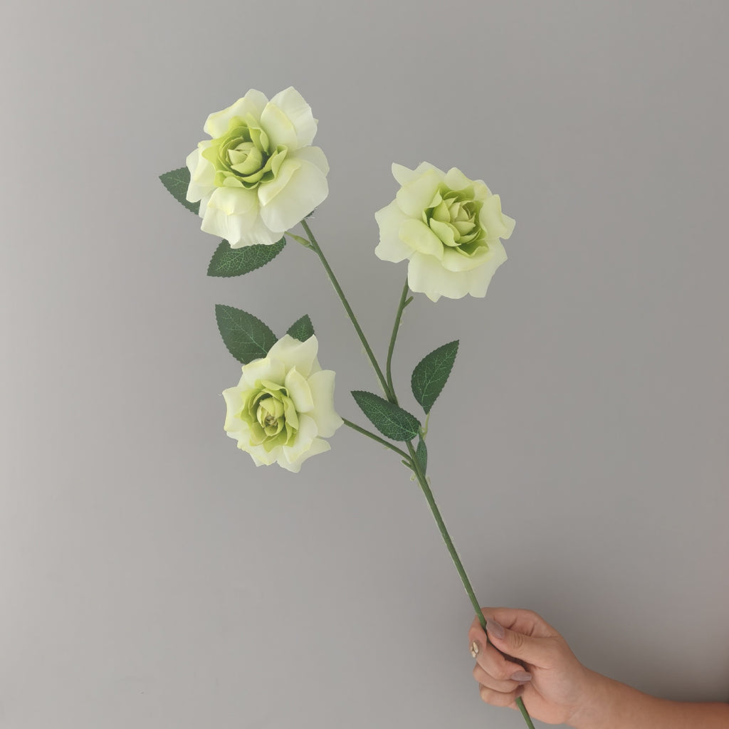 3 Roses à Pétales Déployés en Soie Artificielle, 60 cm, Décoration de Mariage et Intérieur