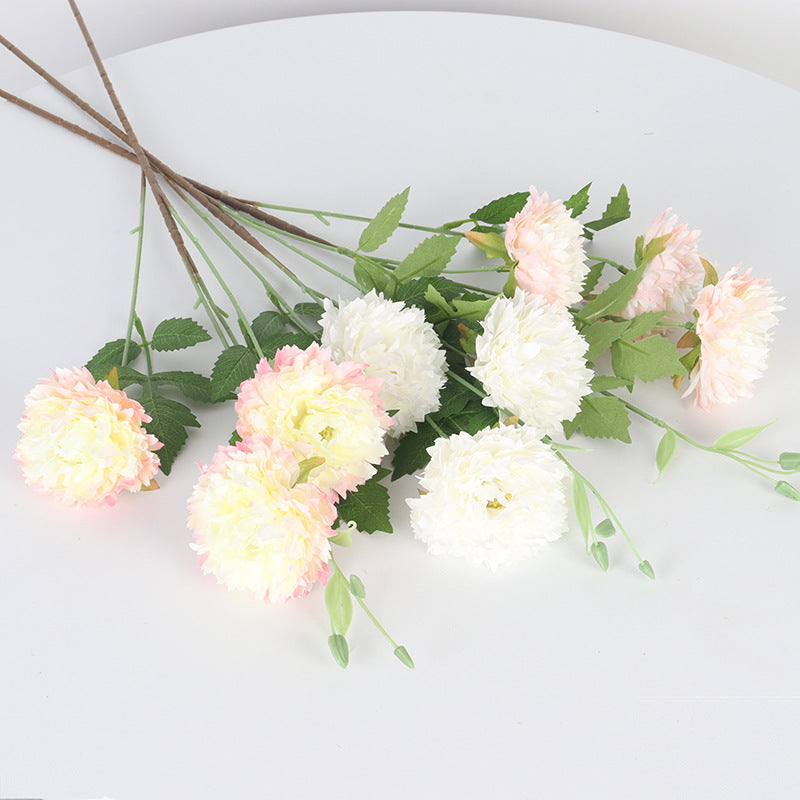 Fleurs artificielles Pivoines du Maroc, bouquet de 3 tiges, 78 cm, décoration intérieure, mariage, fêtes, élégance française