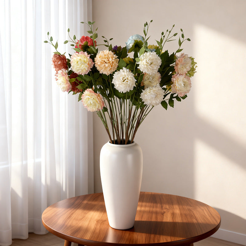 Fleurs artificielles Pivoines du Maroc, bouquet de 3 tiges, 78 cm, décoration intérieure, mariage, fêtes, élégance française