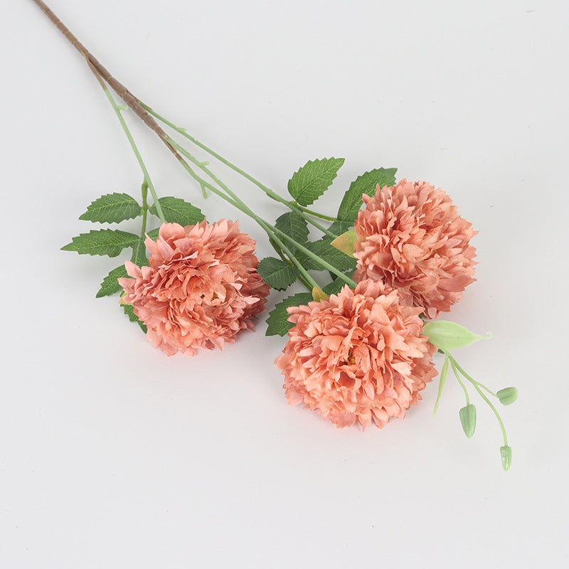 Fleurs artificielles Pivoines du Maroc, bouquet de 3 tiges, 78 cm, décoration intérieure, mariage, fêtes, élégance française