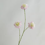 Fleurs artificielles Scabieuse, bouquet de 3 têtes, 80 cm, soie, décoration intérieure, mariage, maison
