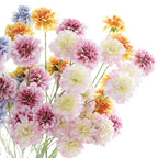 Fleurs artificielles Scabieuse, bouquet de 3 têtes, 80 cm, soie, décoration intérieure, mariage, maison