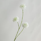 Fleurs artificielles Scabieuse, bouquet de 3 têtes, 80 cm, soie, décoration intérieure, mariage, maison