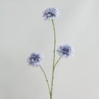 Fleurs artificielles Scabieuse, bouquet de 3 têtes, 80 cm, soie, décoration intérieure, mariage, maison