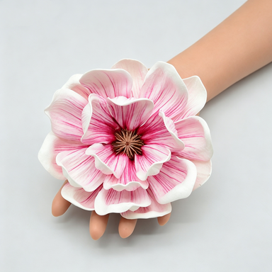 Fleurs artificielles magnolia grand format 13 cm - Têtes libres DIY décoration mariage, cadeau, événement - Sans vase - Style champêtre provençal