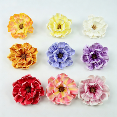 Fleurs artificielles magnolia grand format 13 cm - Têtes libres DIY décoration mariage, cadeau, événement - Sans vase - Style champêtre provençal
