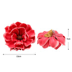 Fleurs artificielles magnolia grand format 13 cm - Têtes libres DIY décoration mariage, cadeau, événement - Sans vase - Style champêtre provençal