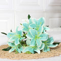 Bouquet de Lys Artificiels en Soie - 7 Fleurs, 35 cm, Décoration Élégante pour Mariage, Intérieur, Extérieur, Cimetière