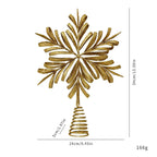 Étoile de Noël pour sapin, décoration étoile à cinq branches avec lumière, 6 modèles, dimensions en cm