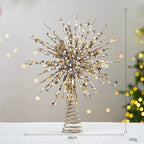 Étoile de Noël pour sapin, décoration étoile à cinq branches avec lumière, 6 modèles, dimensions en cm