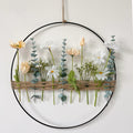 Couronne florale artificielle en eucalyptus, coquelicots et marguerites, 40 cm, décoration murale intérieure, mariage, événement, boutique