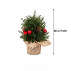Petit sapin de Noël en toile de jute, décoration de table élégante avec pommes de pin, 3 tailles (15 cm, 20 cm, 25 cm), ambiance chaleureuse et rustique
