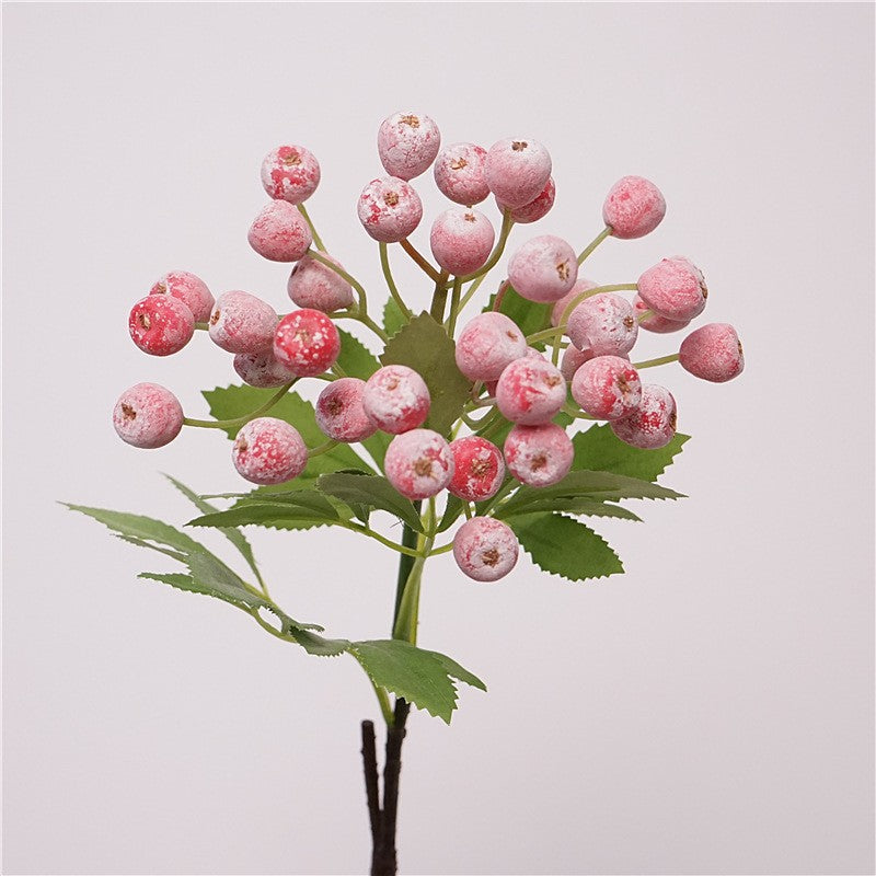 Branche décorative en soie avec baies de myrtilles, 36 cm, décoration d'intérieur élégante, style campagne française, pour maison, hôtel ou mariage