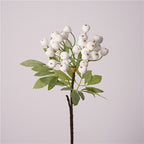 Branche décorative en soie avec baies de myrtilles, 36 cm, décoration d'intérieur élégante, style campagne française, pour maison, hôtel ou mariage