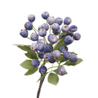 Branche décorative en soie avec baies de myrtilles, 36 cm, décoration d'intérieur élégante, style campagne française, pour maison, hôtel ou mariage