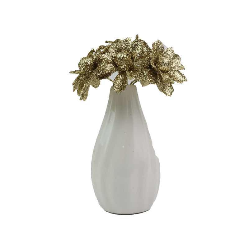 Fleurs artificielles sauvages dorées et argentées, 5 cm, pack de 60 têtes, décoration florale pour mariage, maison et vitrine