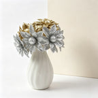 Fleurs artificielles sauvages dorées et argentées, 5 cm, pack de 60 têtes, décoration florale pour mariage, maison et vitrine