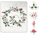 Guirlande de fête en fleurs artificielles, baies de poinsettia rouges et blanches, décoration élégante pour intérieur, longueur 175 cm