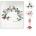 Guirlande de fête en fleurs artificielles, baies de poinsettia rouges et blanches, décoration élégante pour intérieur, longueur 175 cm