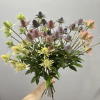 Fleurs Artificielles Buisson d'Eryngium Sauvage, 60 cm, Style Moderne Ins, Décoration Mariage et Maison